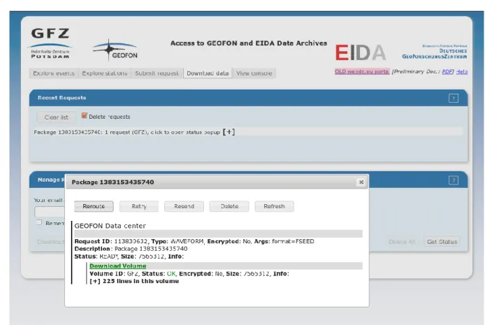 Figure 7  Finally, download the data as a SEED volume 