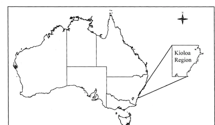 Figure 4.2 Location of the Kioloa Region on the map of Australia 