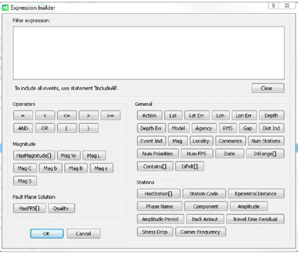 Figure 4.3: Expression builder.