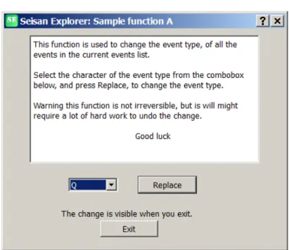 Figure 4.12: These event types are available ”E”,”P”,”V”,”Q” and blank, here the ”Q”