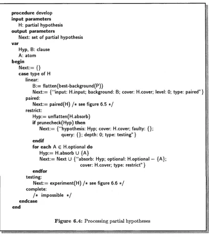 Figure 6.4: Processing partial hypotheses