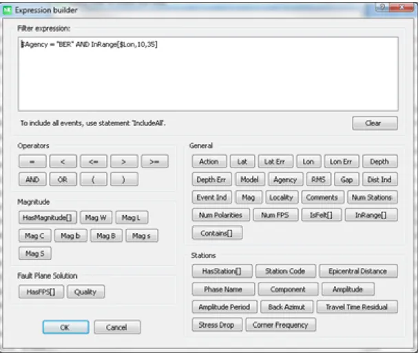 Figure 4.3: Expression builder.
