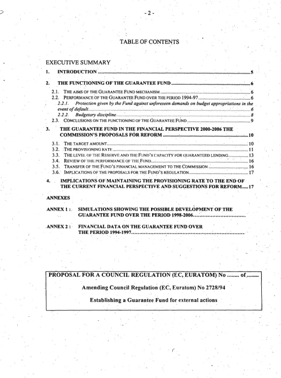 TABLE -OF CONTENTS 