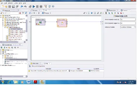 Figure 5: Screen shot of RapidMinor process 