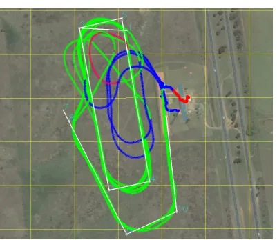 Figure 4.11: Flight path of the plane according to GPS measurements. Way-points 1to 5 are used for autonomous ﬂight and Way-points 7 to 11 are used for autonomouslanding