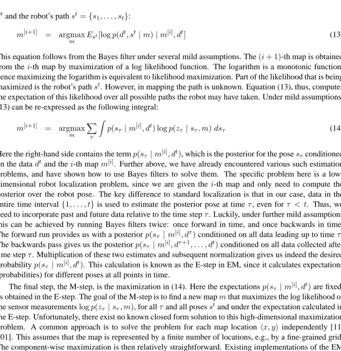 Figure 5a shows an example of a data set mapped using EM. In this specific example, the robot measures 28 landmarks that are perceptually indistinguishable
