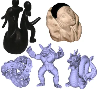 Fig. 2. The objects used in the comparison. From left to right.