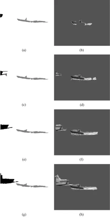 Fig. 11. Tracking results for a temporally subsampled by three table tennis sequence, T = 10