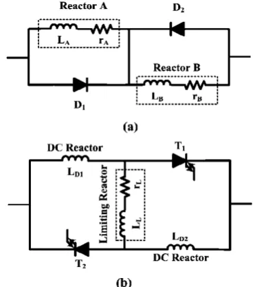 Figure 2.  Power circuit of (a) the TCL, and (b) the MTCL 