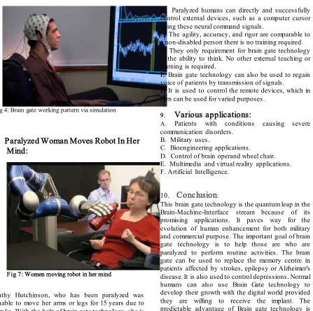 Fig 7: Women moving robot in her mind 