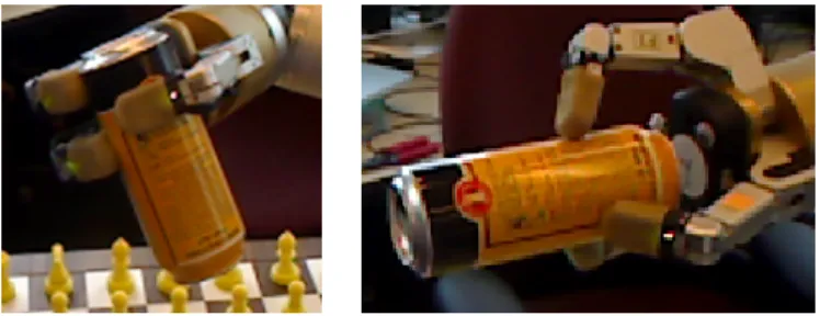 Fig. 3. Two grasps of the same object. With just a single grasp, the resulting object model will have holes