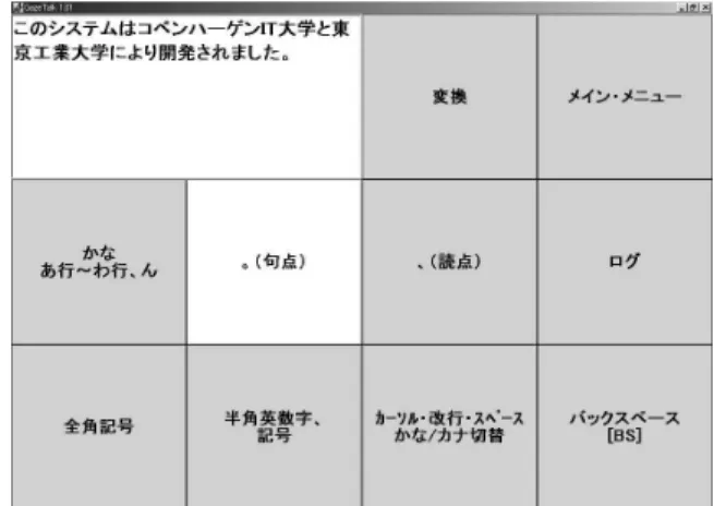 Figure 2. The Japanese version of the user interface (Courtesy of Kenji Itoh).