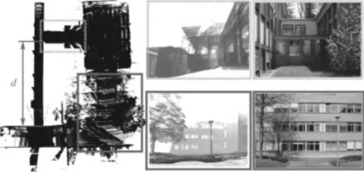 Figure 14. Three-dimensional model of an experiment to digitize part of the campus of Schloss Birlinghoven campus 共top view兲