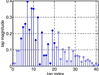 Figure 6. The tap magnitude & indexing in a particular instant oflearning.