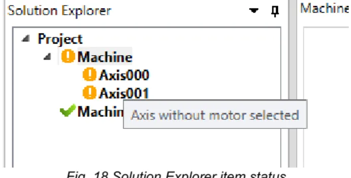 Fig. 18 Solution Explorer item status 