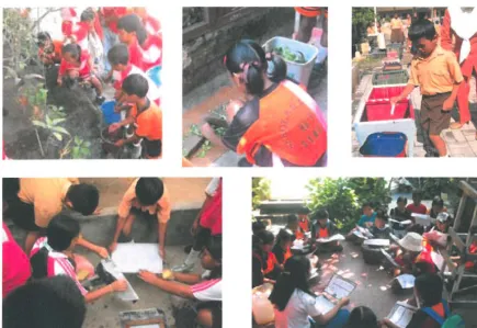 Figure 4.4: Students participating in various activities of the PPLH Urban Green School Program (PPLH, 2004c )