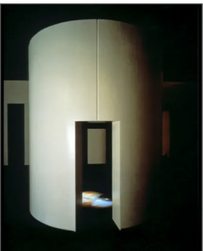 Figure 6: Mona Hatoum. Film stills from Corps étranger. 1994. Video installation with cylindrical wooden structure, video projector, video player, amplifier and four speakers