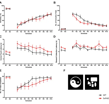 Figure 6. Reversal learning phase of the PVD task at the 4-month time-point. 