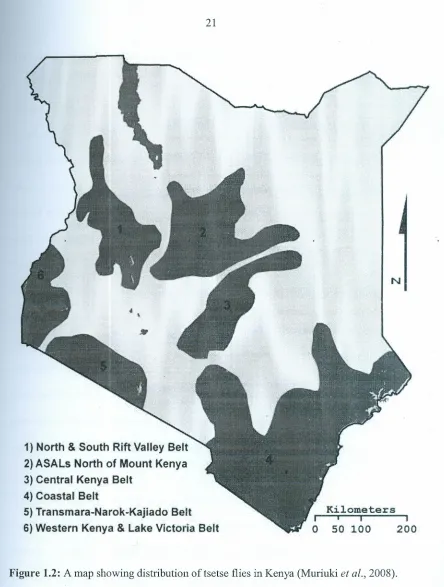 Figure 1.2: A map showing distribution