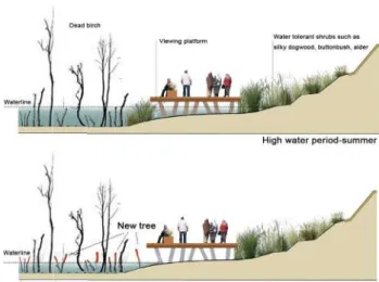 Figure 39. variation in water level. Source from: author's  own photograph