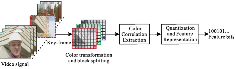 Fig 3:Feature extraction of  a video sequence 