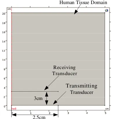 Figure 4. Simulation model of the implantable ultrasonic coupling wireless power transmission system.