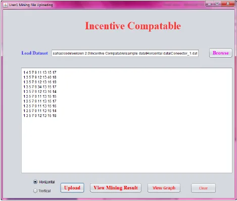 Figure 3 – User 1 loads either horizontal or vertically partitioned data 