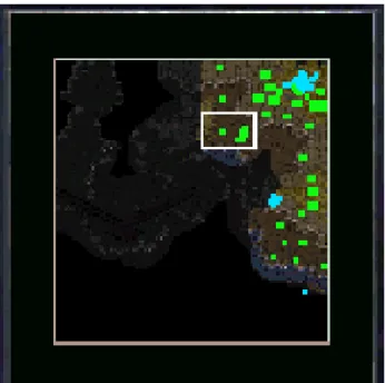 Figure 3.  Mini-map Display Show ing “Fog of War” 