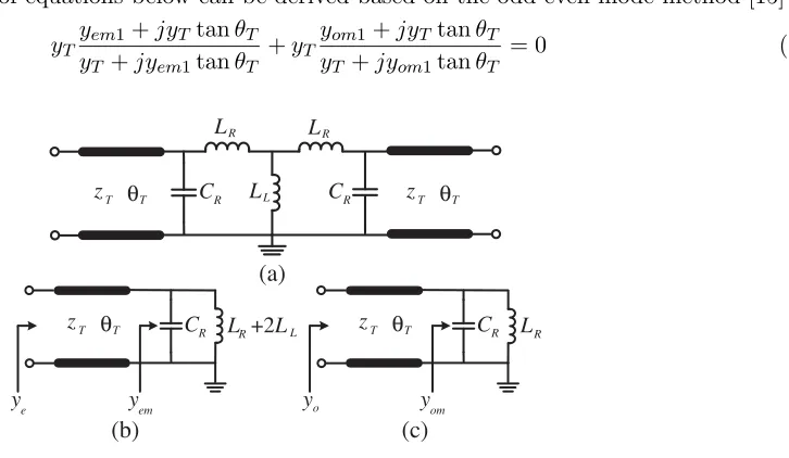 Figure 1. DBIT circuit model and the corresponding even-/odd-mode equivalent circuits