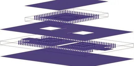 Figure 15. Three-cavity SFSIW ﬁlter structure.