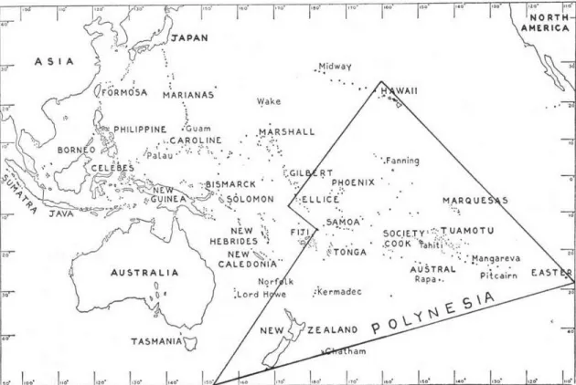 Figure 2: Map of Pacific showing Polynesian Triangle 16