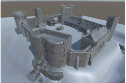 Fig. 6. An exploded view of the separate parts of the castle.