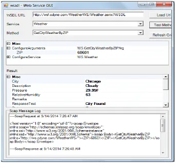 Figure 3: Weather Web Service Result. 
