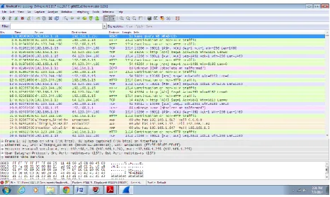 Figure 2:- Wireshark sniffed packets from network 