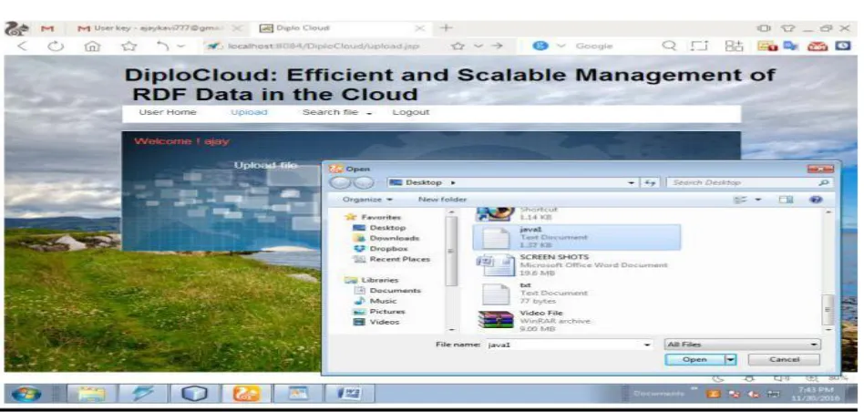 Fig 7.File Upload to cloud  