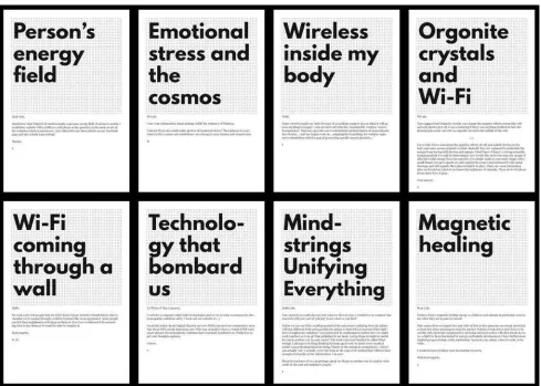 Figure 5: Anonymised correspondence showing mystical and health narratives unearthed by the project