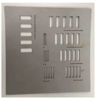 Fig. 2. MTF test plate used for spatial frequency assessment. 