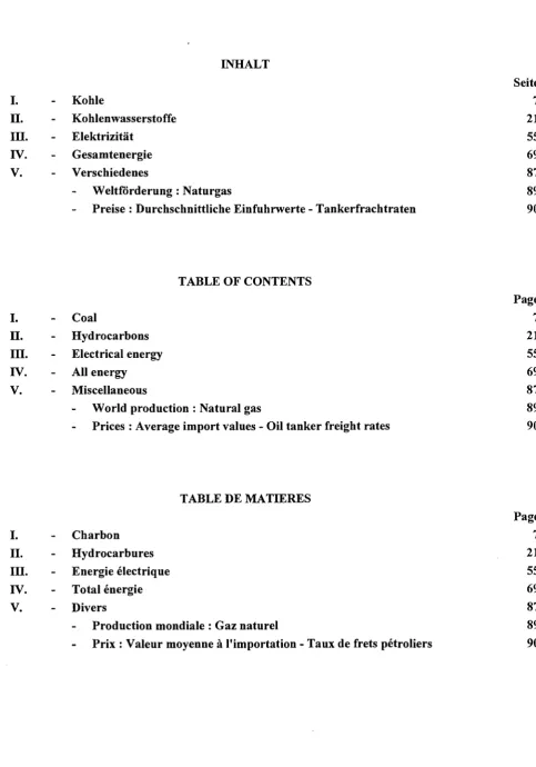 TABLE DE MATTERES 