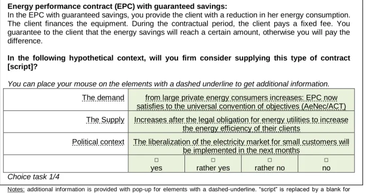 Figure 3.1  Example of choice task 