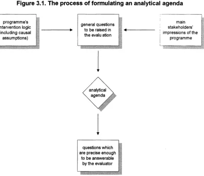 Figure 3.1. The process of formulating an analytical agenda 