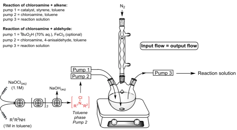 Figure S3.  Single-stage heated CSTR configuration.  