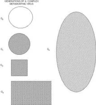 Figure 2: Multiple shapes of a metamorphic virus body [14]