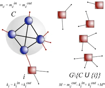 Figure 1. A schematic representation of a subgraph C, whose significance is to be assessed