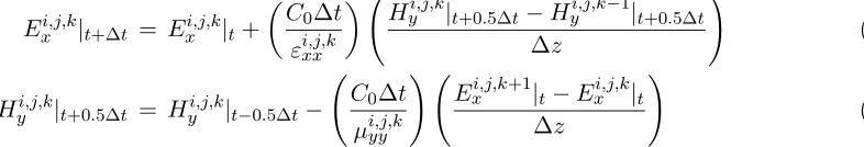 Figure 5. 1D array of Yee cell.