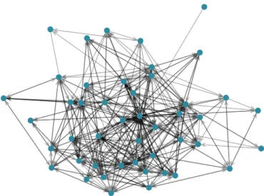 Figure 3.5: Plot of the expert network in Uganda on n = 43 nodes.
