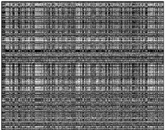 Figure 1: Graphical Representation of Voting Data Set Before (Upper Panel) and After (Lower Panel) Reordering of Rows and Columns