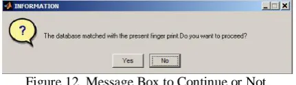 Figure 12. Message Box to Continue or Not.  