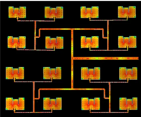Figure 7.Simulated elevation pattern plot ofsixteen-element array with and without DGS.