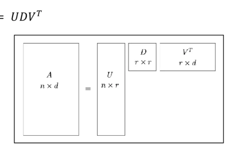 Figure 2.2 The SVD decomposition of an 