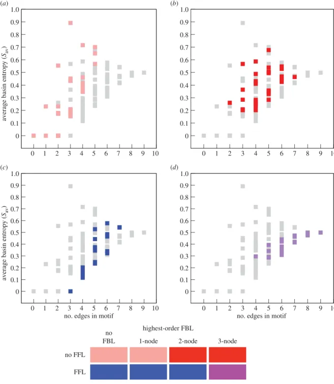 Figure 2 shows all 104 motifs colour-coded according to this classification.